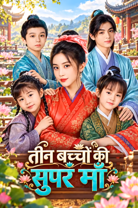 तीन बच्चों की सुपर माँ का पोस्टर